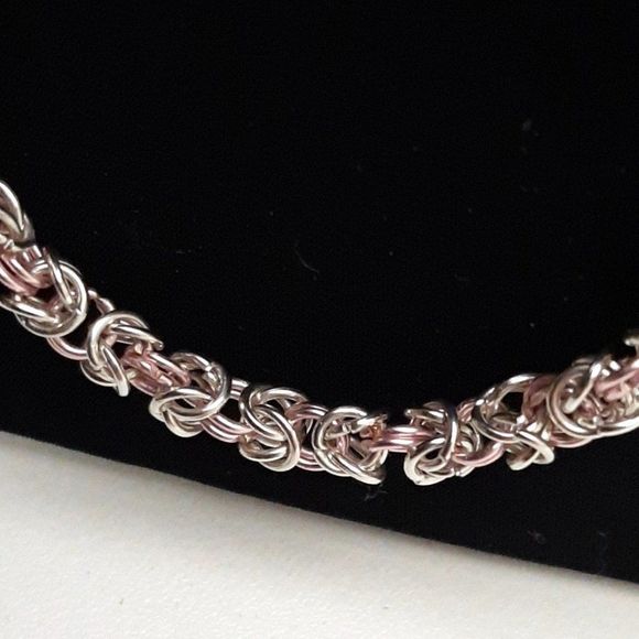 Handmade Byzantine Chainmaille Necklace & Earrings Set - Picture 8 of 12